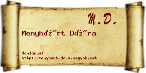Menyhárt Dóra névjegykártya