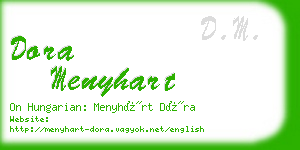 dora menyhart business card